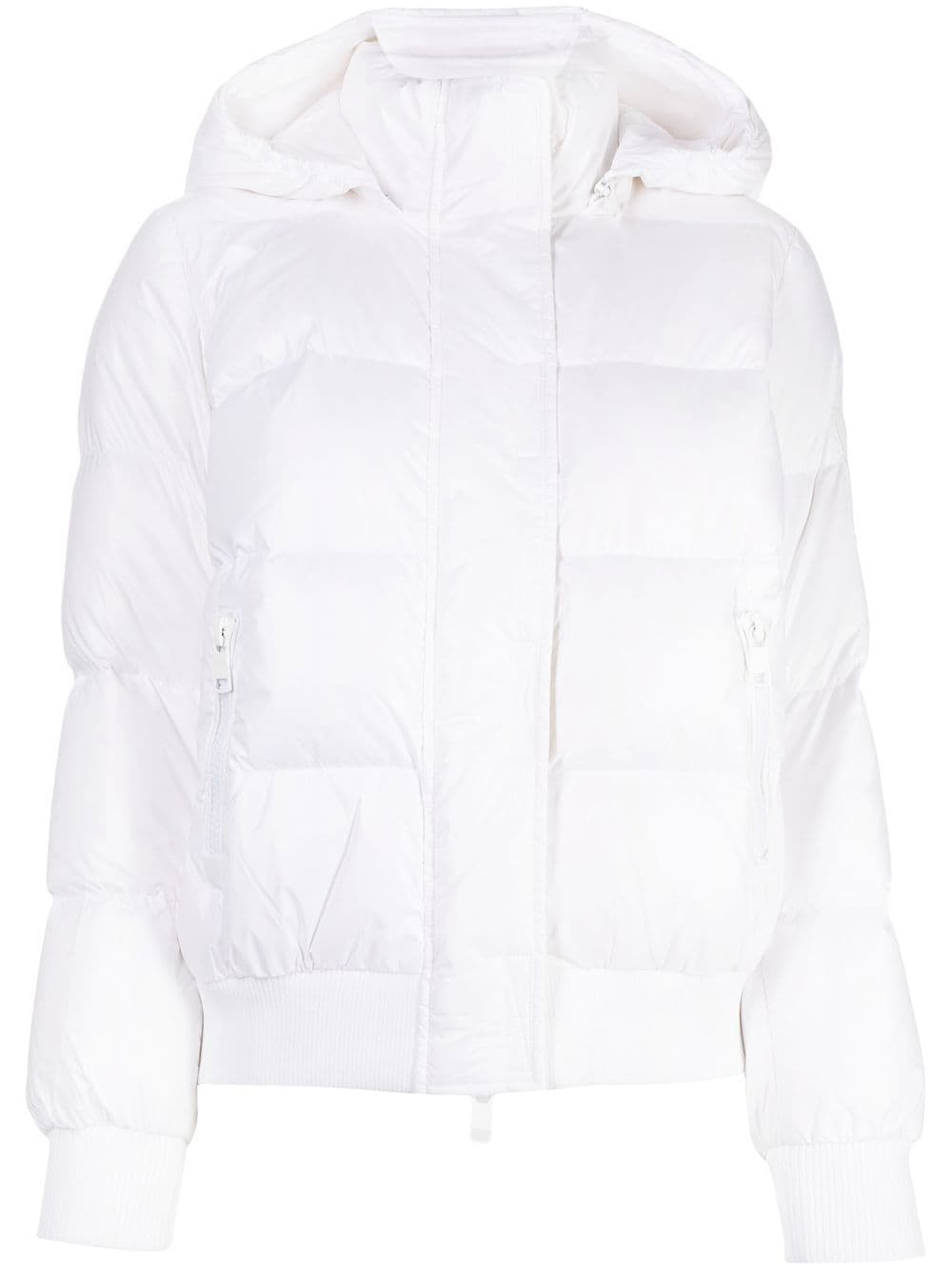 Armani Exchange logo-patch padded jacket - White von Armani Exchange
