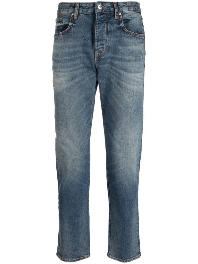 Armani Exchange logo-patch tapered-leg jeans - Blue von Armani Exchange