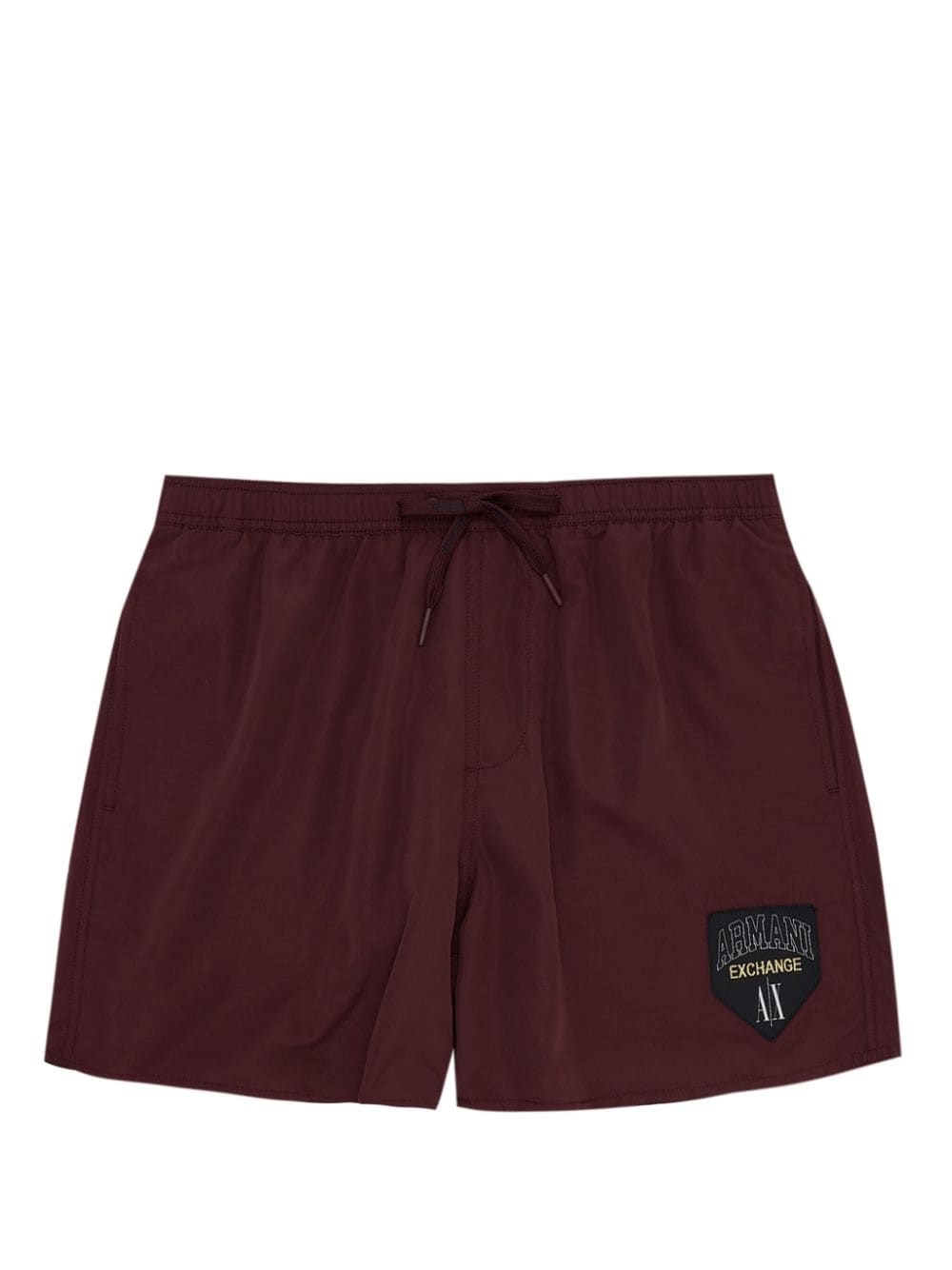 Armani Exchange logo-patch swim shorts - Brown von Armani Exchange