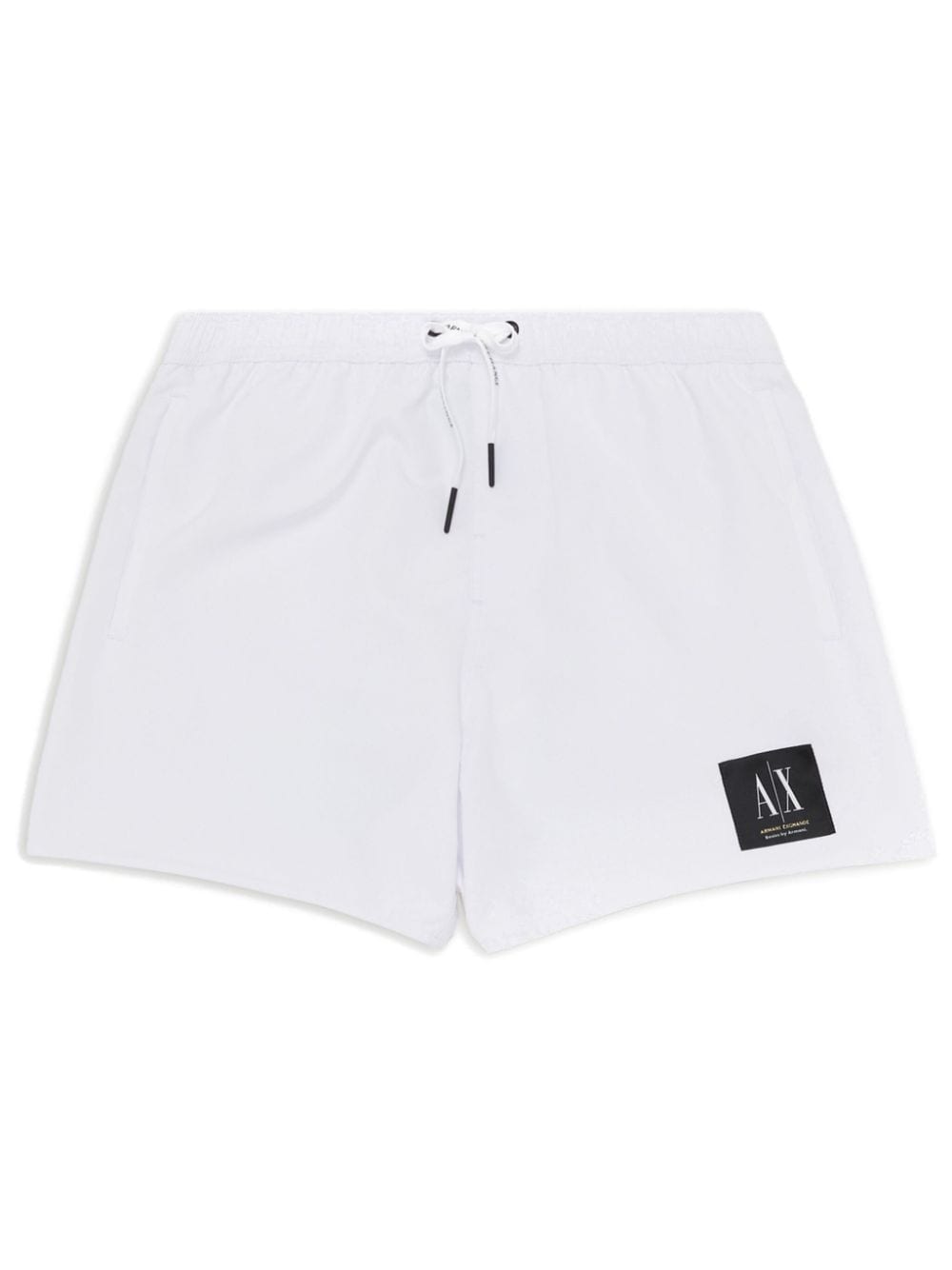 Armani Exchange logo-patch swim shorts - White von Armani Exchange