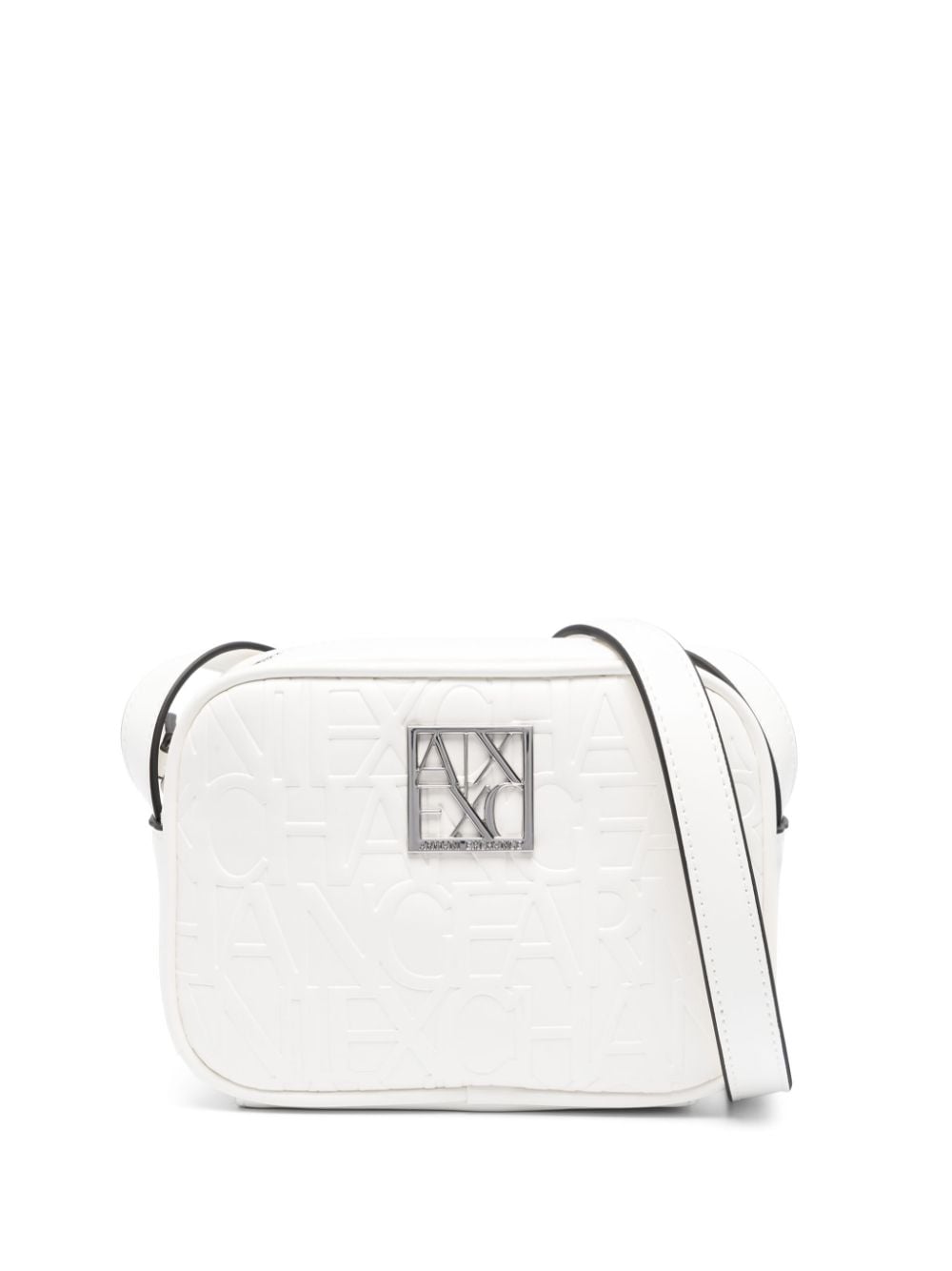 Armani Exchange logo-plaque crossbody bag - White von Armani Exchange