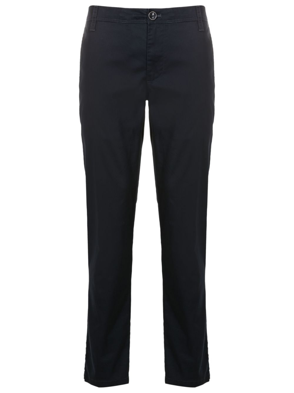 Armani Exchange logo-plaque mid-rise trousers - Blue von Armani Exchange