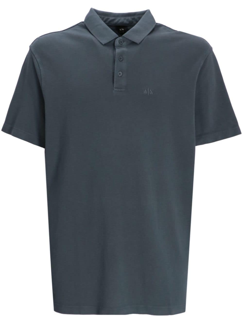 Armani Exchange logo-print cotton polo shirt - Grey von Armani Exchange
