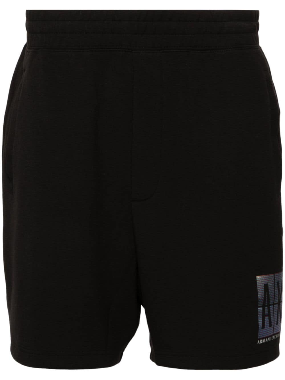 Armani Exchange logo-print elasticated track shorts - Black von Armani Exchange