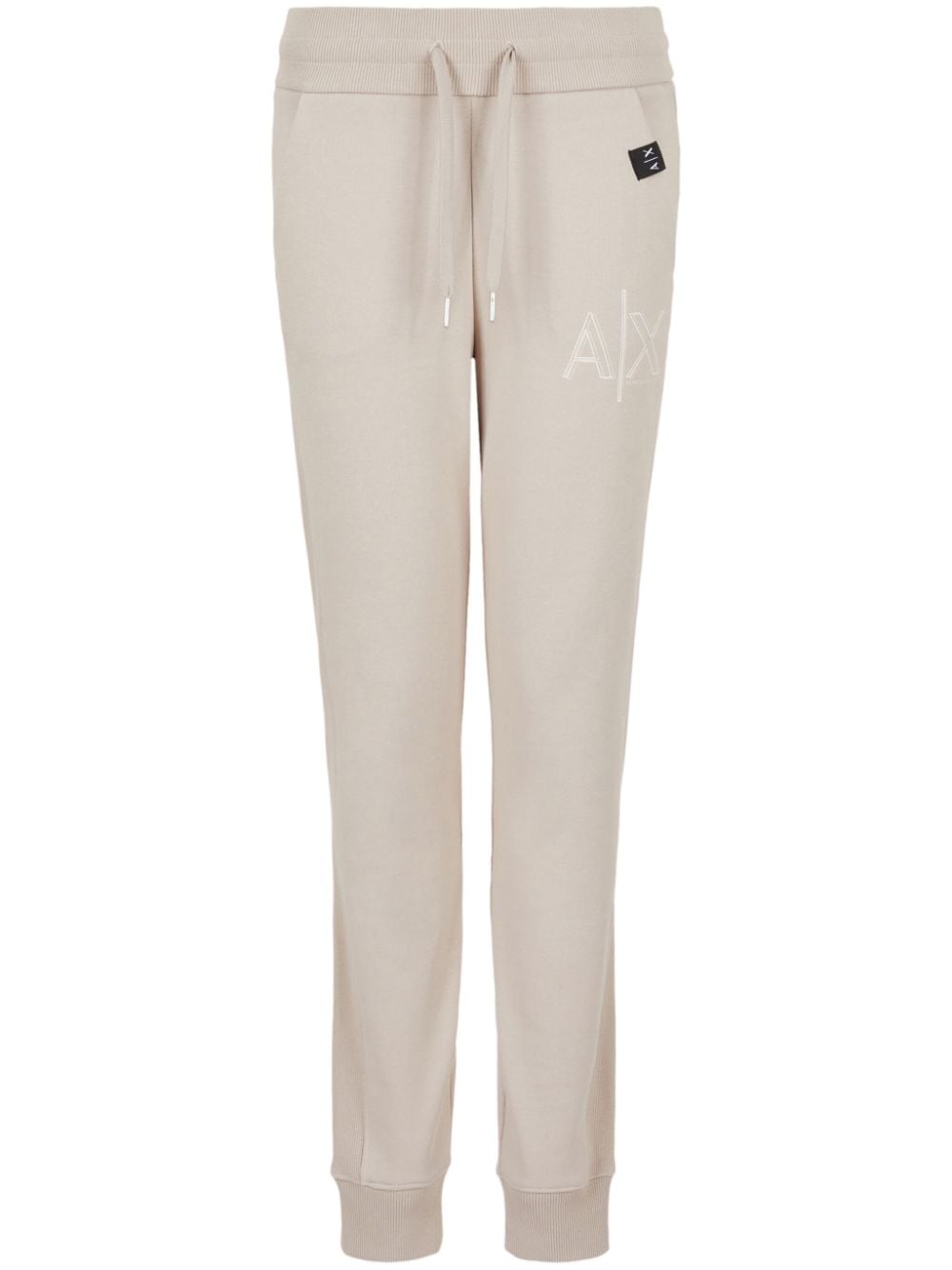 Armani Exchange logo-print jersey track pants - Neutrals von Armani Exchange