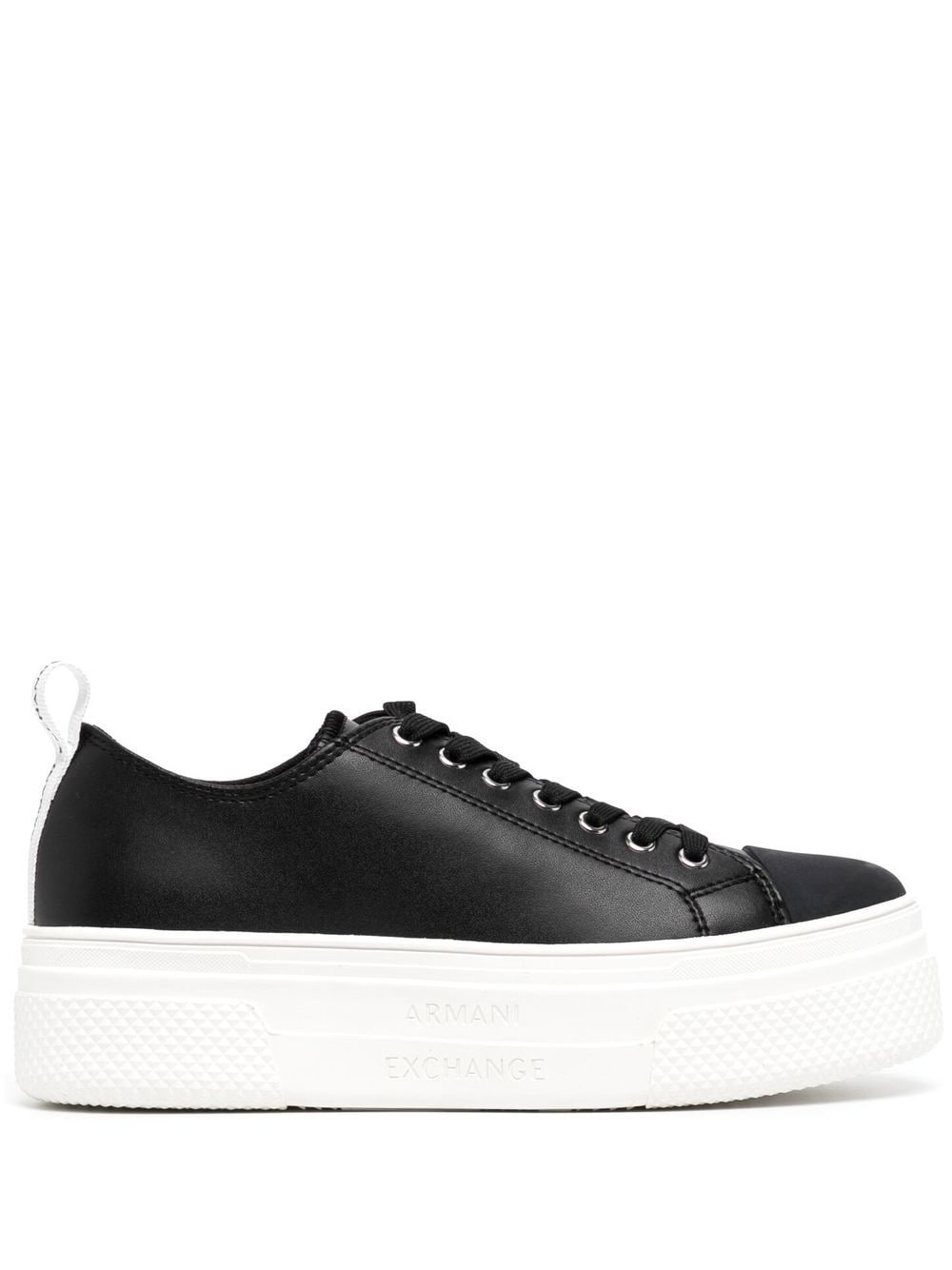 Armani Exchange logo-print platform sneakers - Black von Armani Exchange