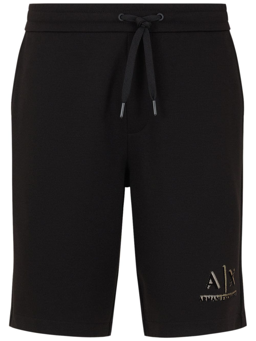 Armani Exchange logo-print track shorts - Black von Armani Exchange