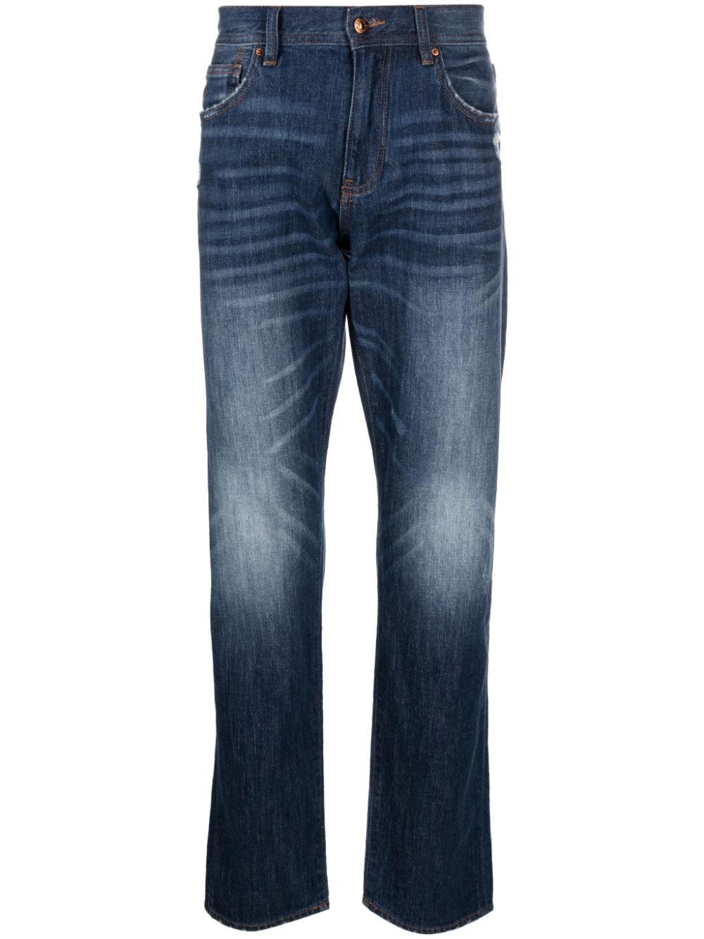 Armani Exchange mid-rise straight-leg jeans - Blue von Armani Exchange