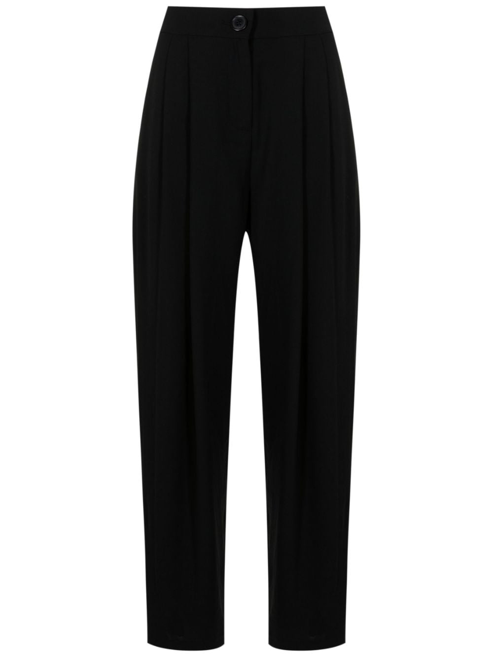 Armani Exchange pleat-detail straight-leg trousers - Black von Armani Exchange