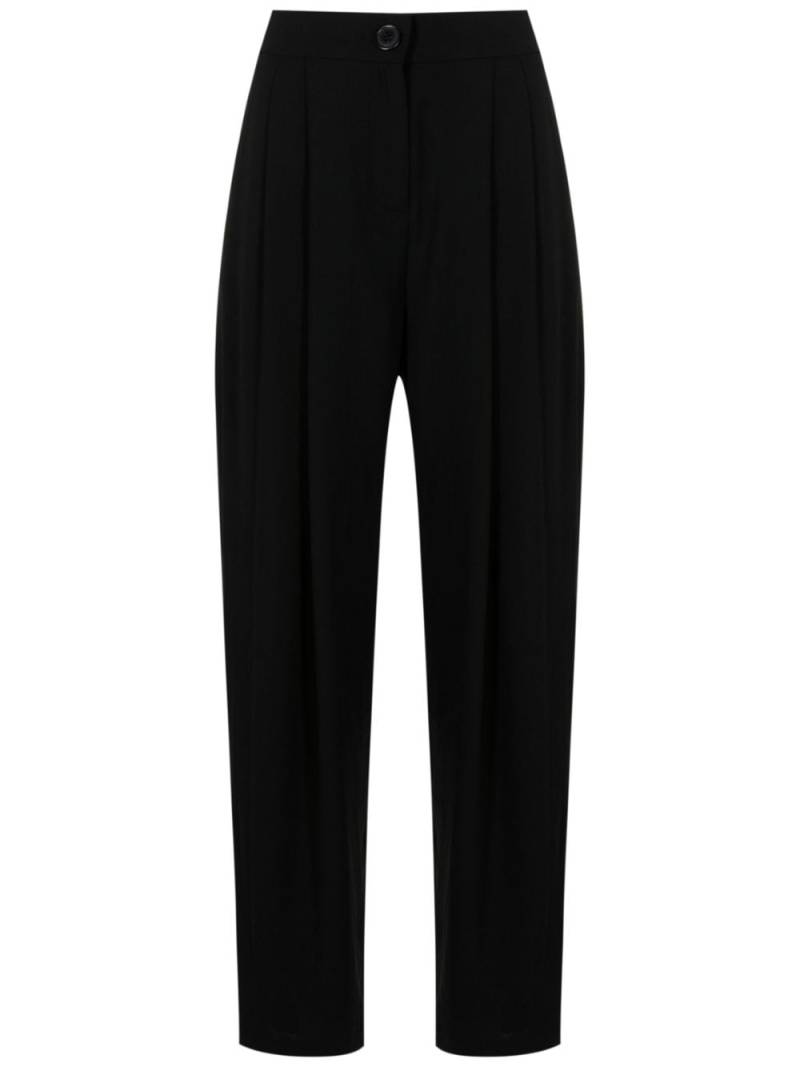 Armani Exchange pleat-detail straight-leg trousers - Black von Armani Exchange