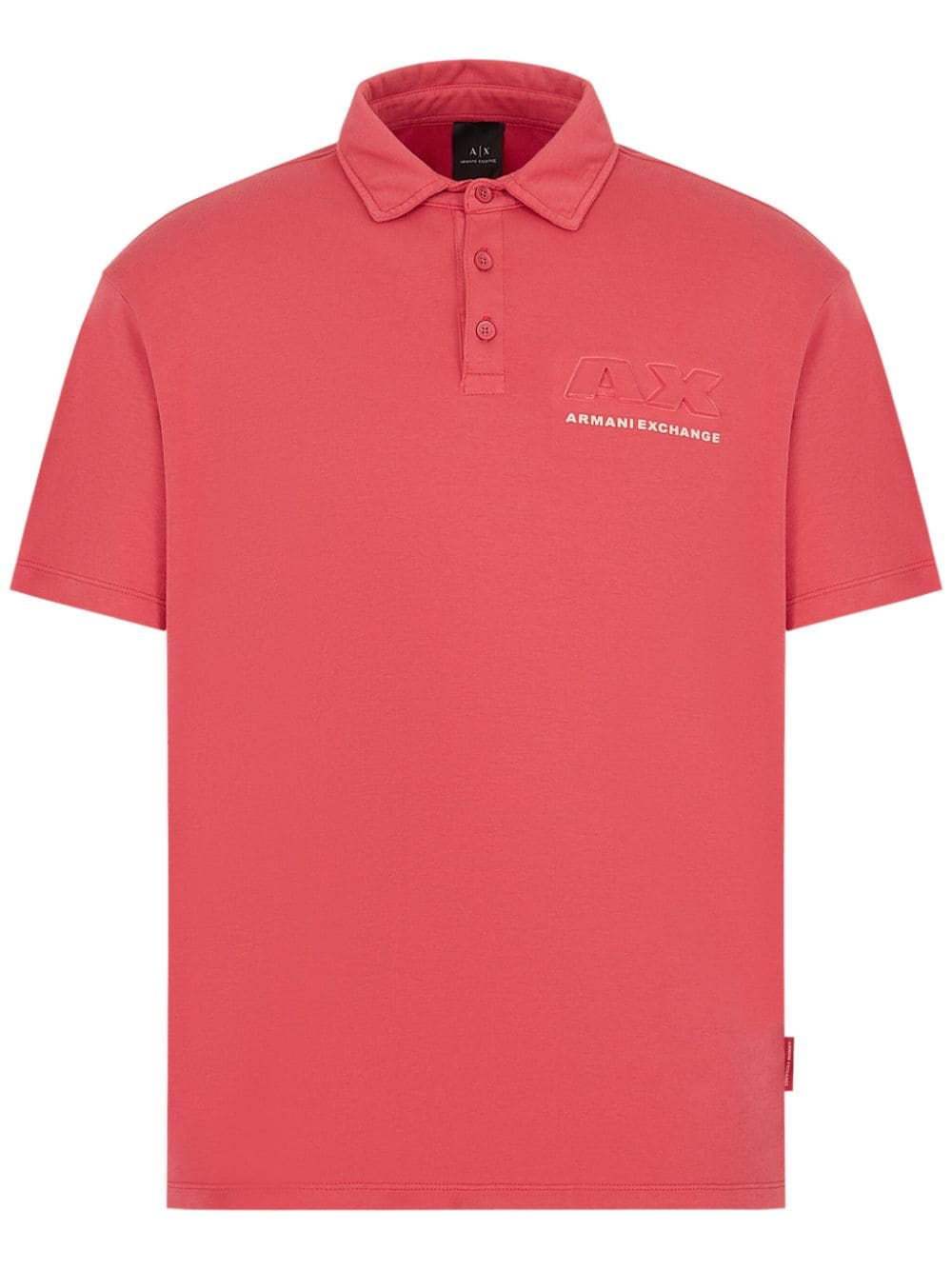 Armani Exchange raised-logo cotton polo shirt - Red von Armani Exchange