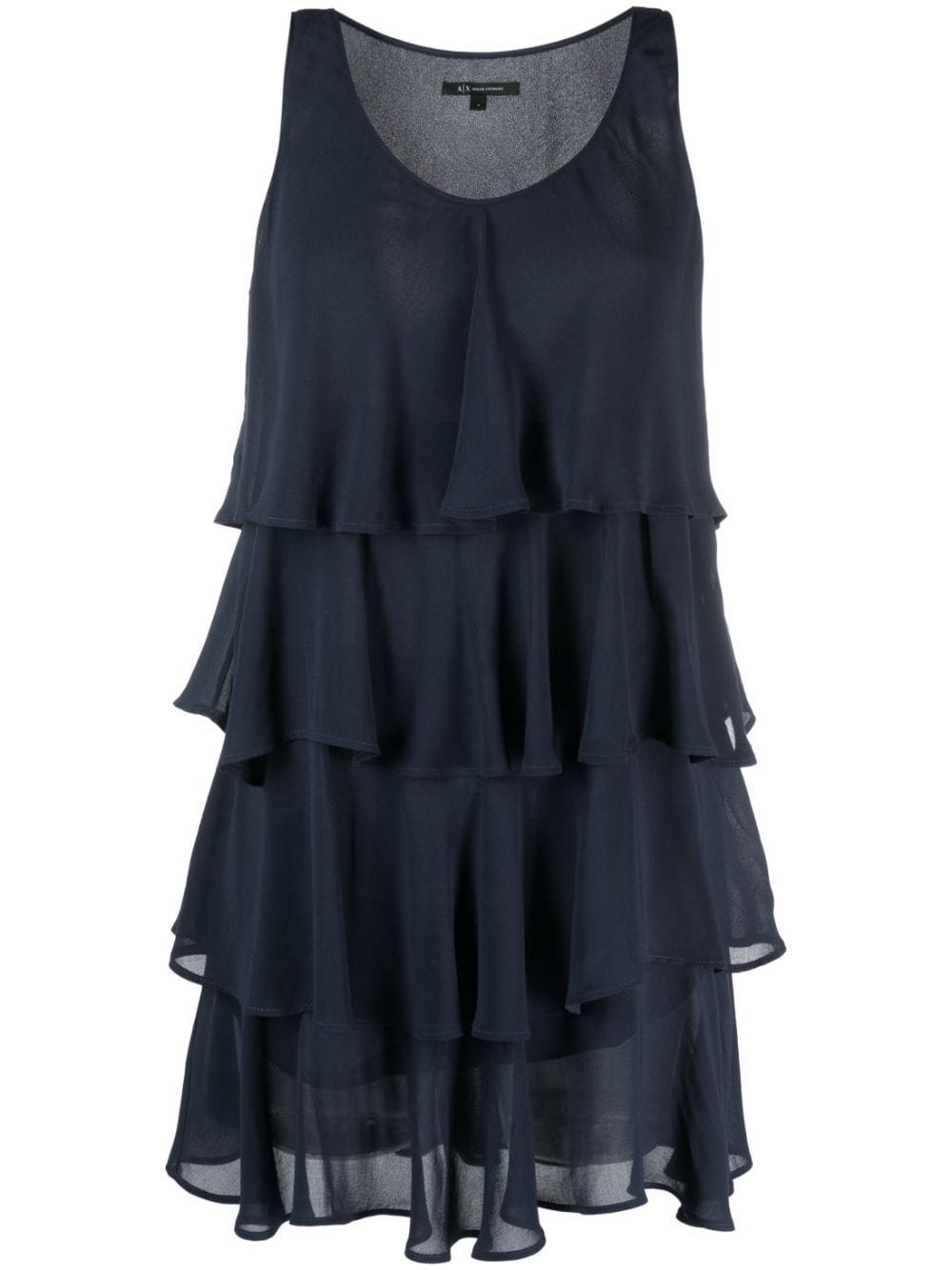Armani Exchange ruffled crepe short dress - Blue von Armani Exchange