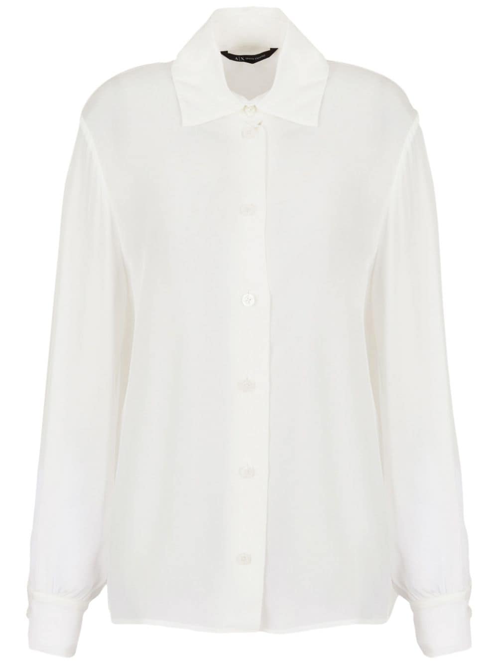 Armani Exchange semi-sheer crepe shirt - Neutrals von Armani Exchange