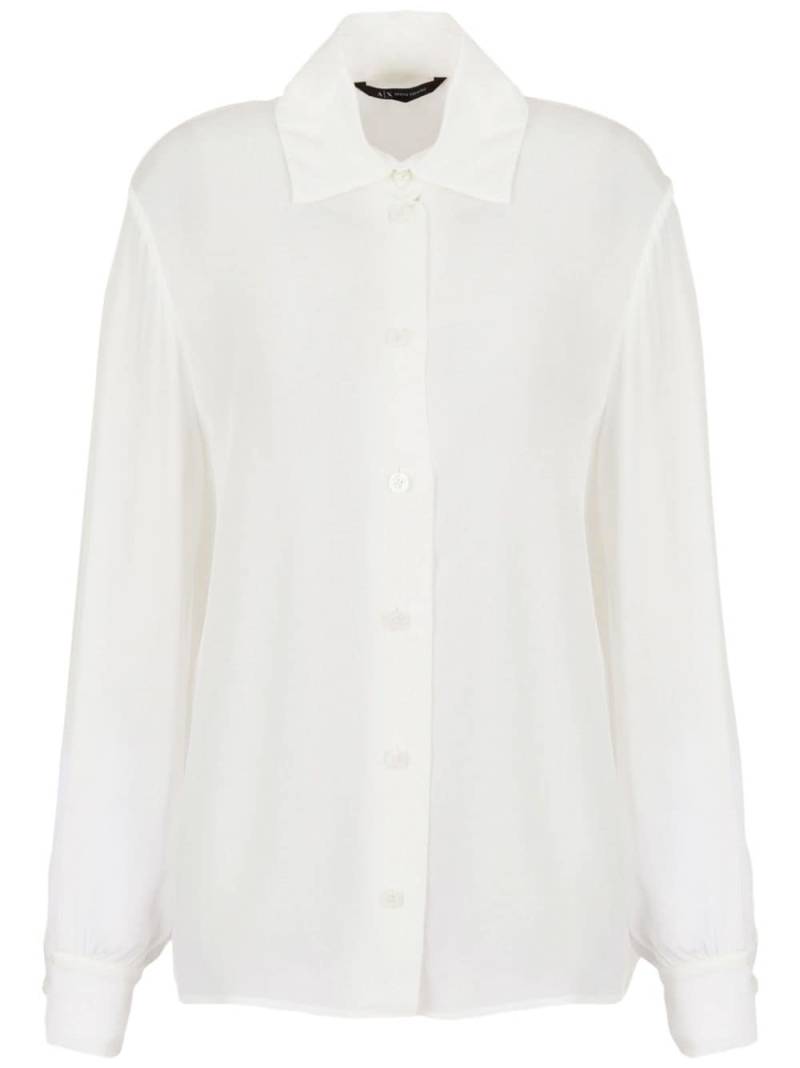 Armani Exchange semi-sheer crepe shirt - Neutrals von Armani Exchange