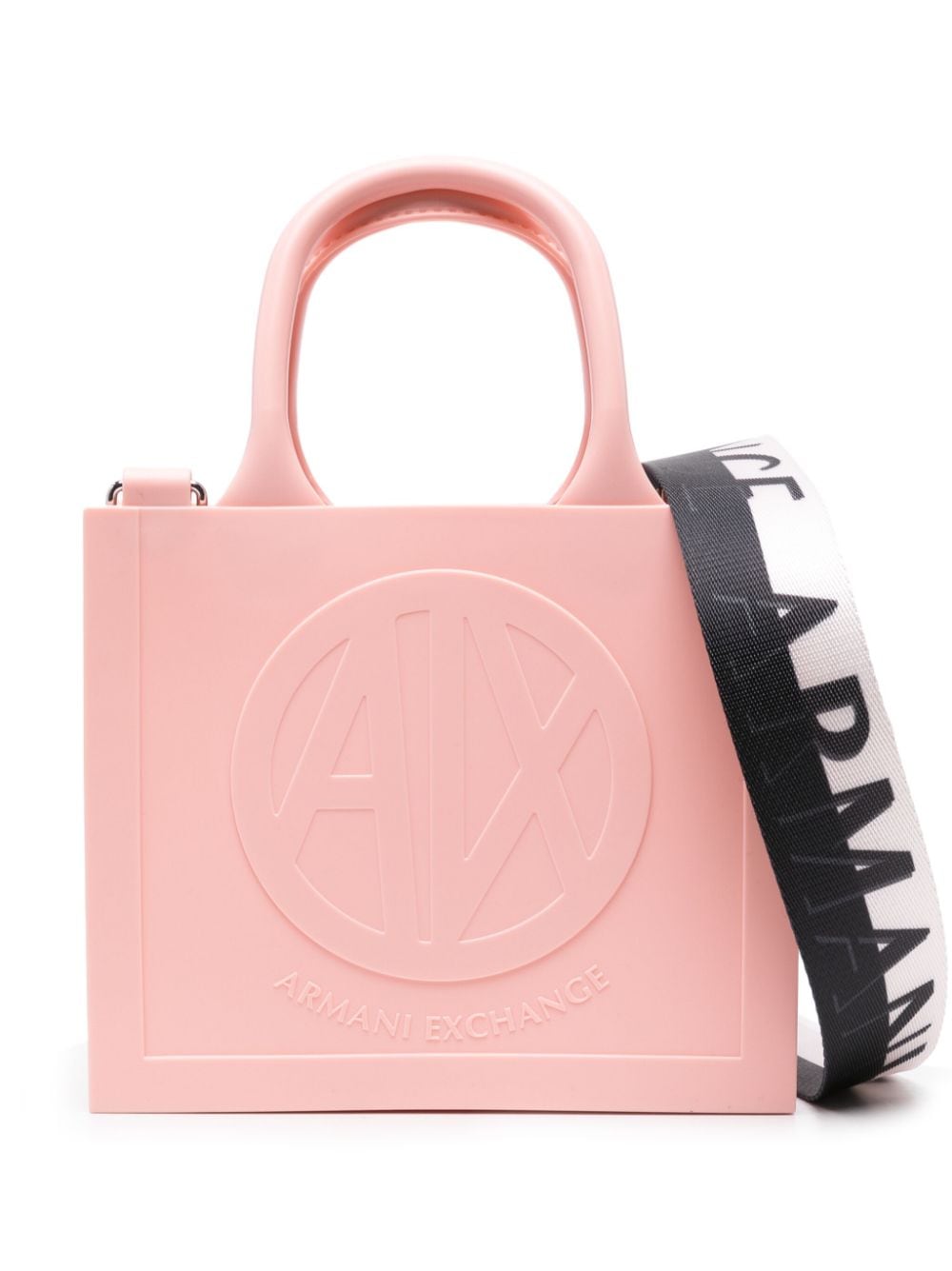 Armani Exchange small logo-embossed tote bag - Pink von Armani Exchange
