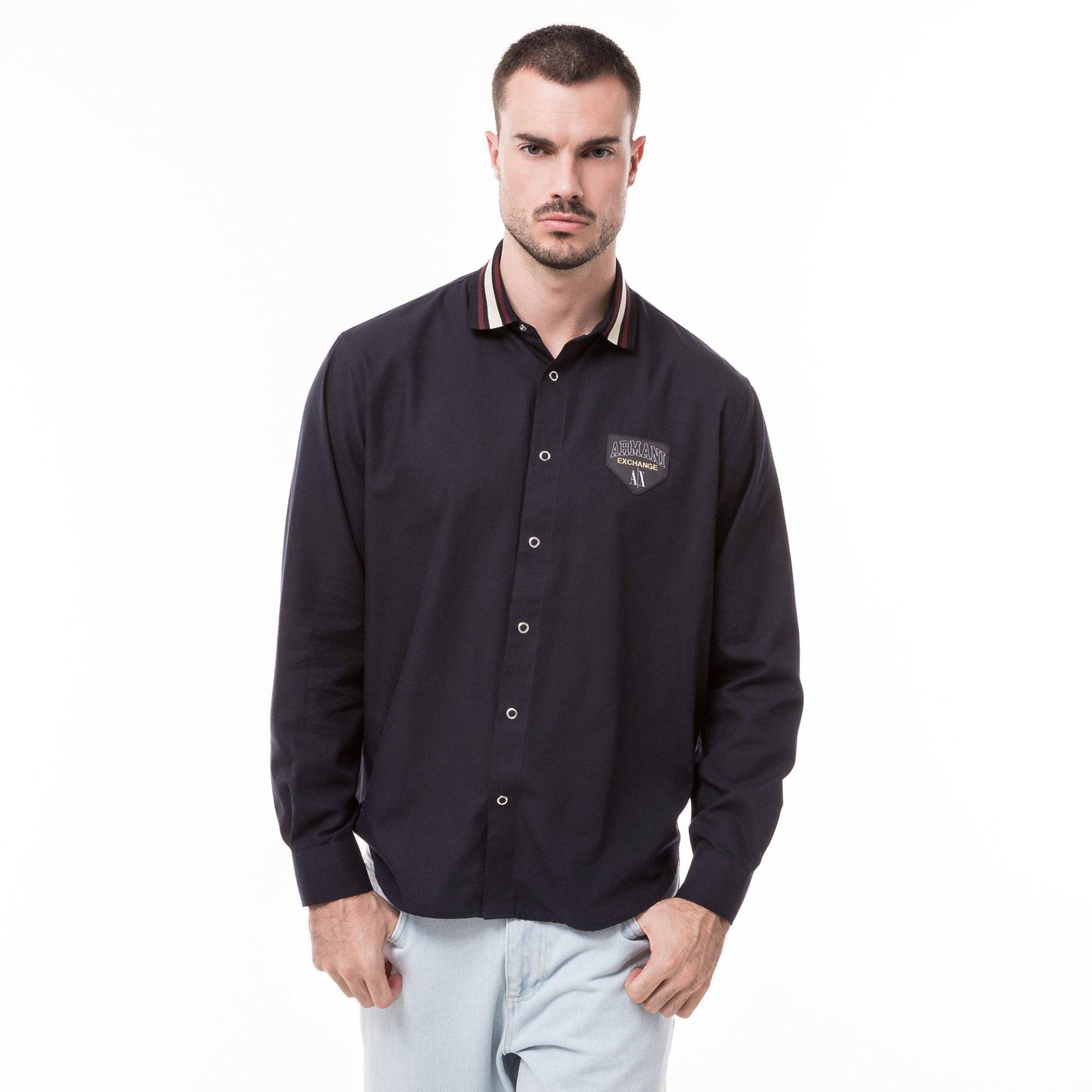 Hemd, Kurzarm Herren Marine M von Armani Exchange