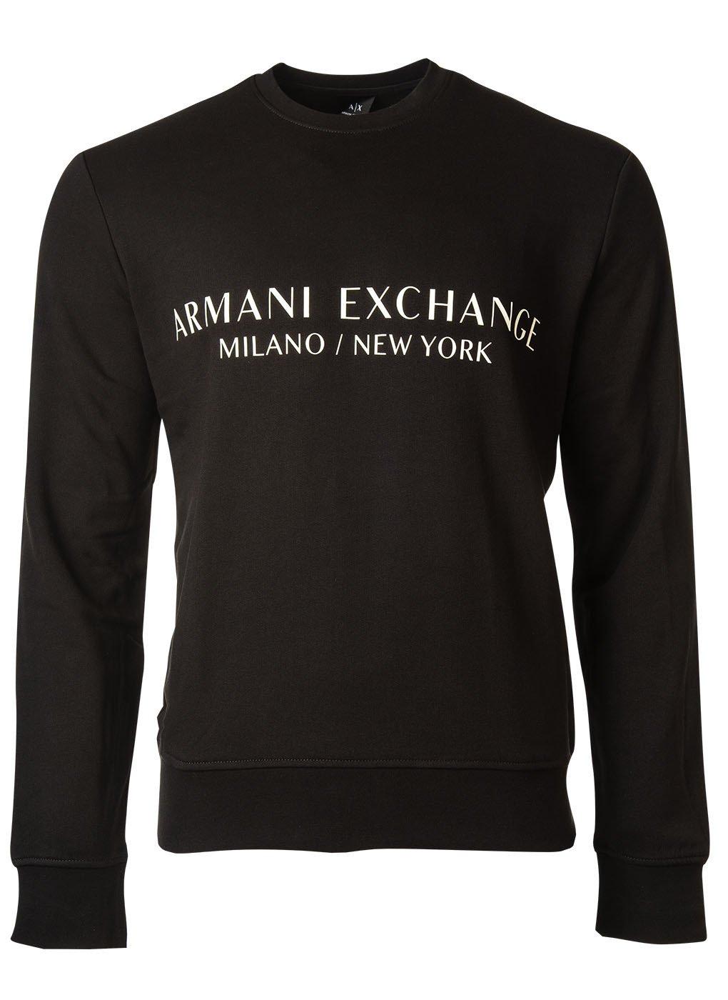 Sweatshirt Bequem Sitzend Herren Schwarz M von Armani Exchange
