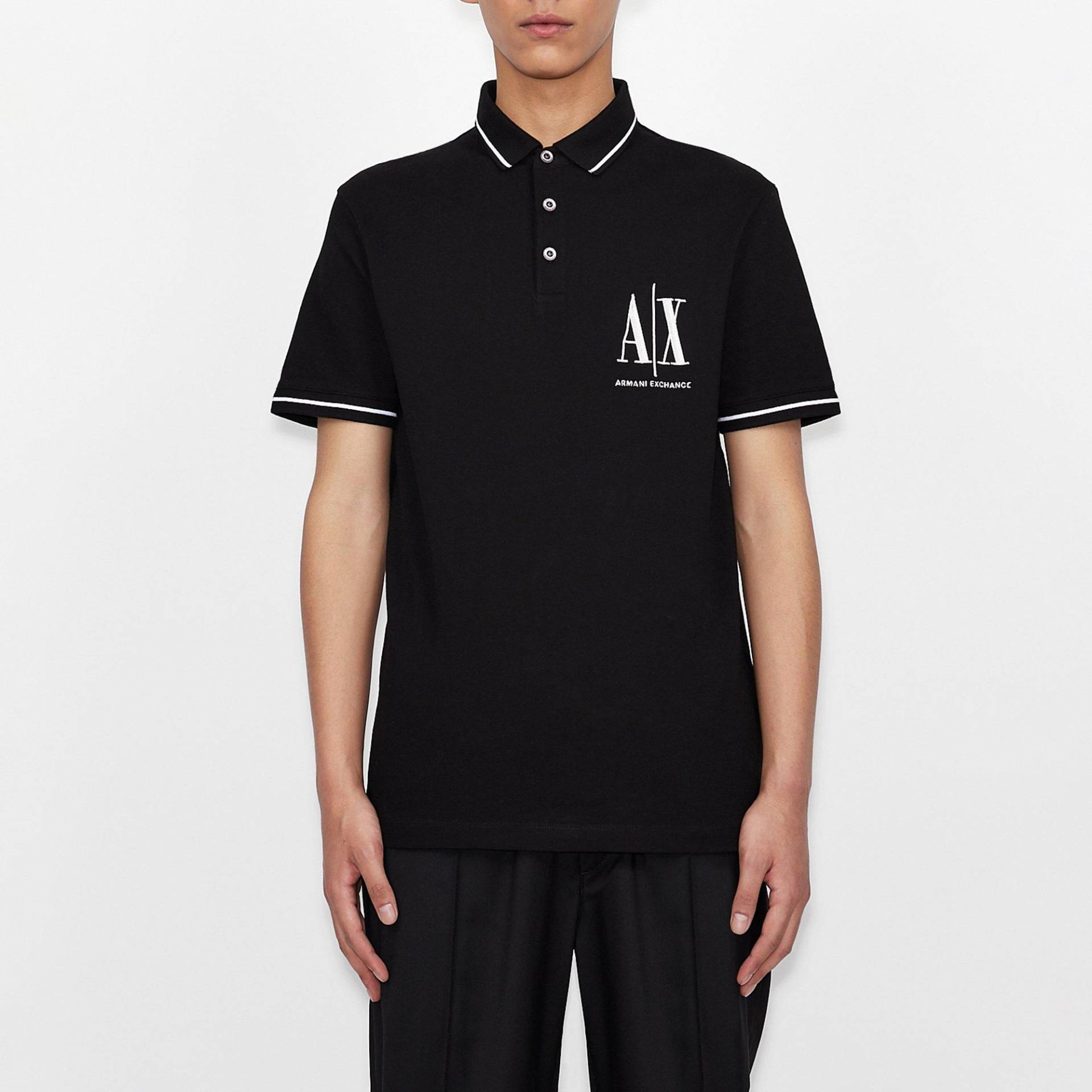 Poloshirt, Kurzarm Herren Black M von Armani Exchange