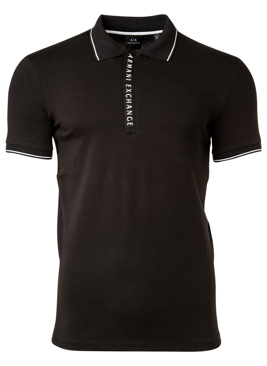 Poloshirt Bequem Sitzend Herren Schwarz L von Armani Exchange