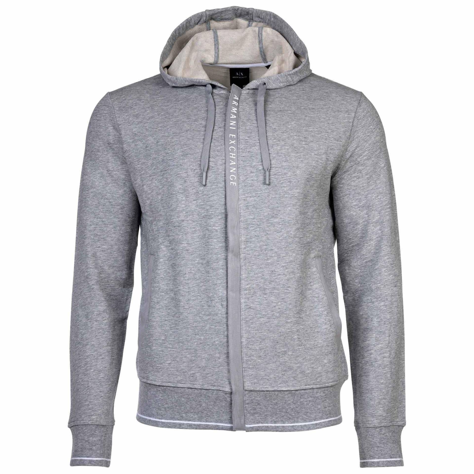 Sweatjacke Bequem Sitzend Herren Taubengrau M von Armani Exchange