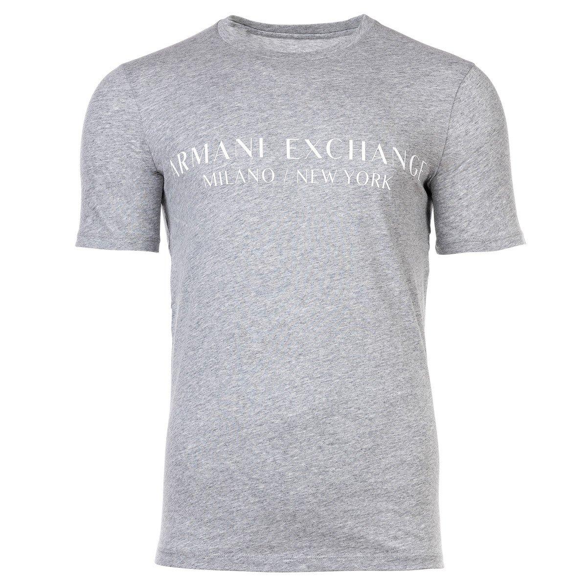 T-shirt Sportlich Bequem Sitzend Herren Grau M von Armani Exchange
