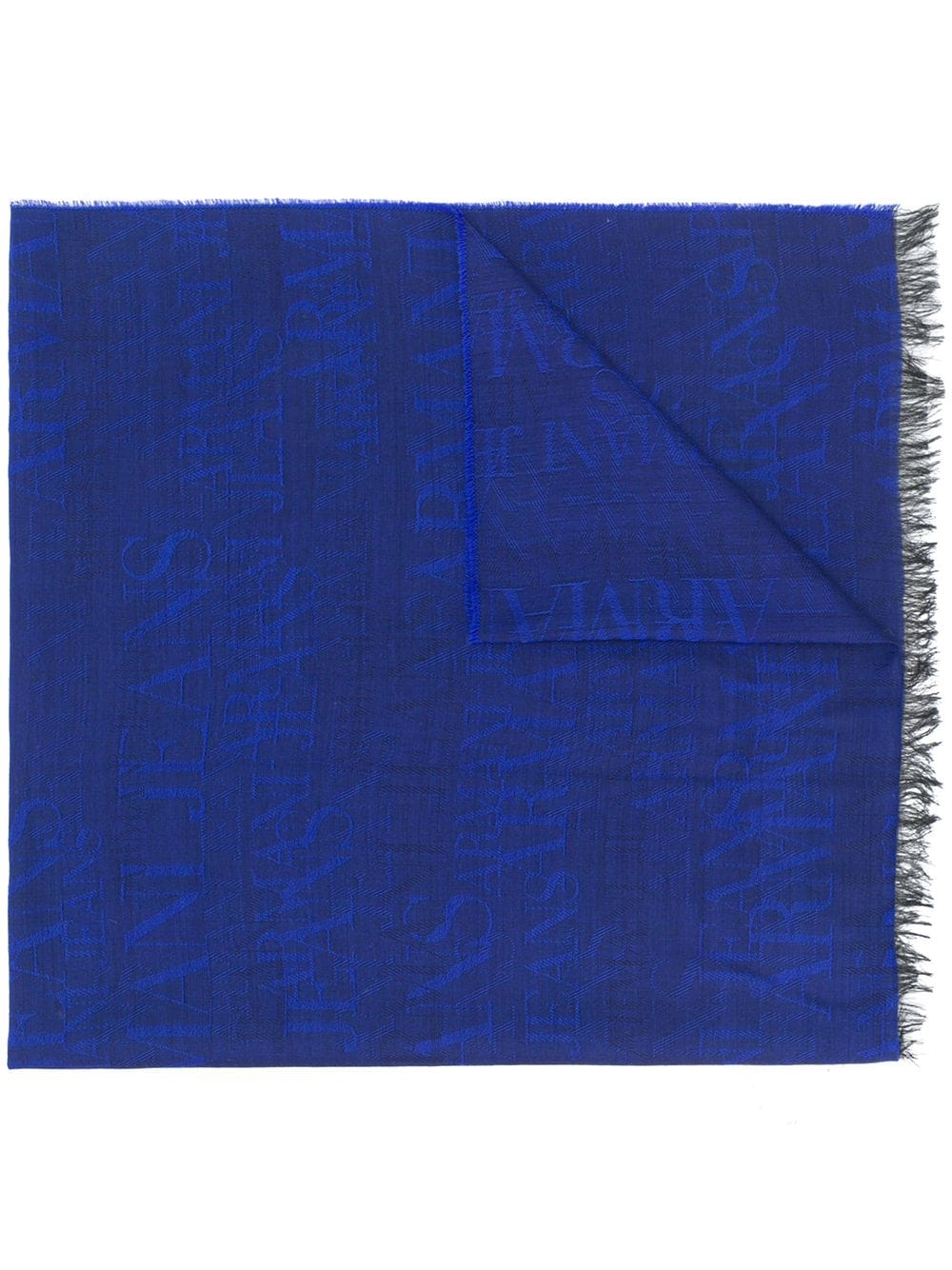 Armani Jeans jacquard logo scarf - Blue von Armani Jeans