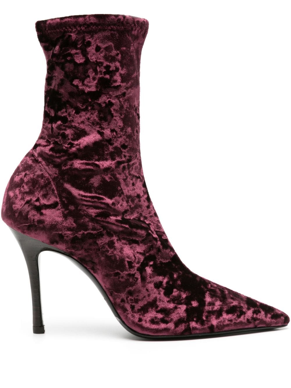 Arteana Corsini 95mm crushed-velvet boots - Purple von Arteana