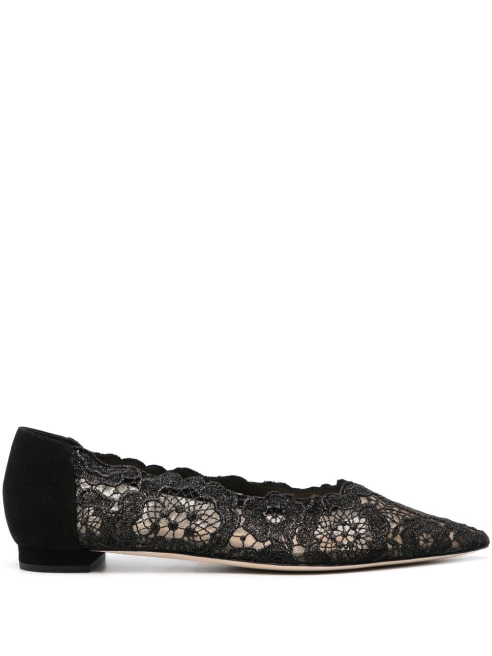 Arteana floral-lace ballerina shoes - Black von Arteana