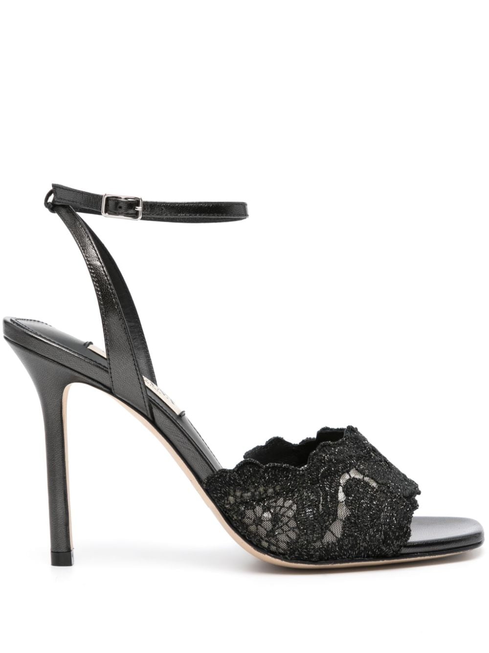 Arteana floral-lace strap 105mm sandals - Black von Arteana