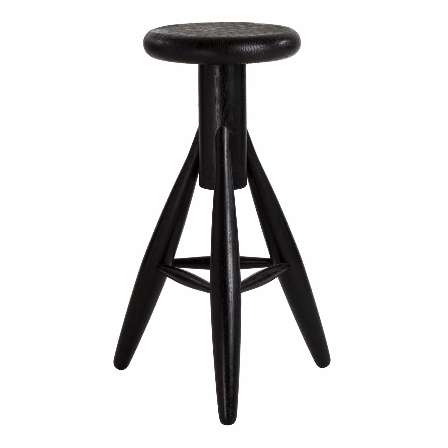 EA001 Rocket Barhocker, Farbe schwarz lackiert EA001 Rocket Barhocker, Farbe schwarz lackiert von Artek