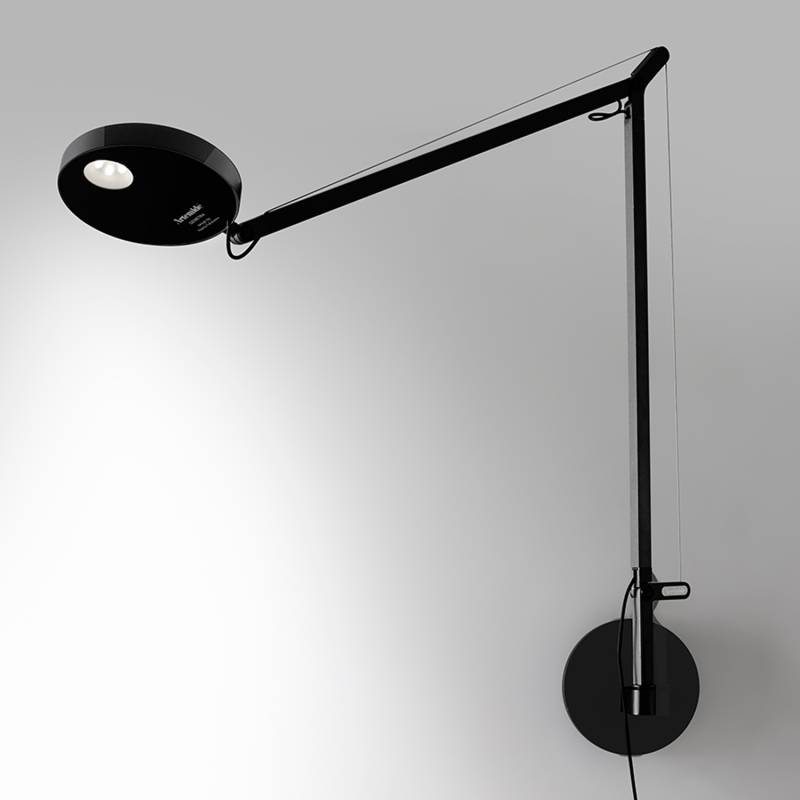 Demetra Wall LED Wandleuchte, Lichtfarbe 2700k, Farbe schwarz matt, Anwesenheitssensor ohne von Artemide