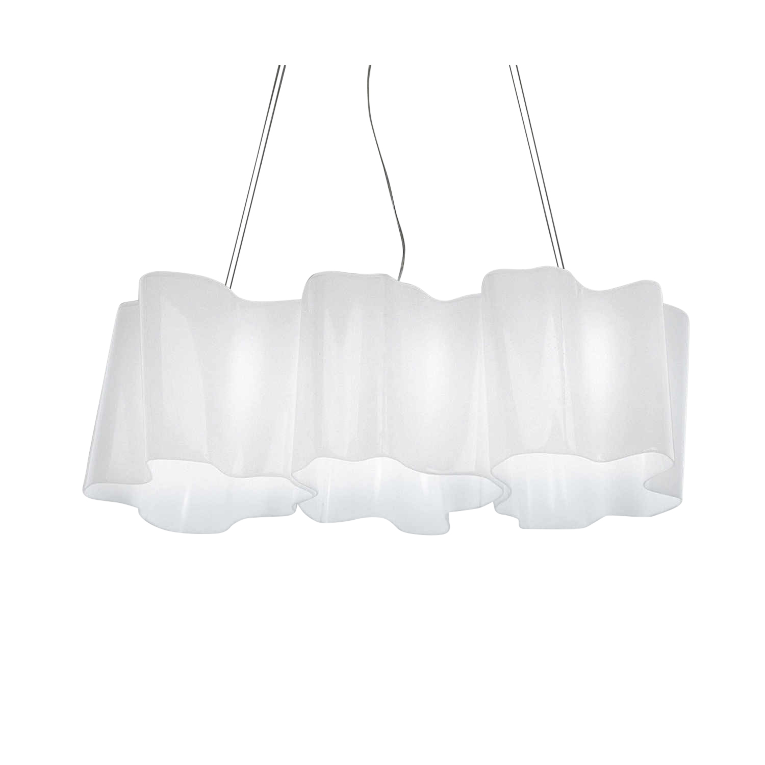 Logico Suspension 3 in linea Pendelleuchte, Diffusor milchig weiss von Artemide