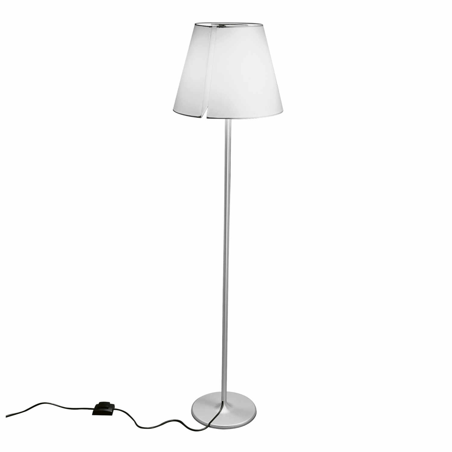 Melampo Mega Terra Stehleuchte, Ausführung struktur aluminiumgrau, schirm aluminiumgrau Melampo Mega Terra Stehleuchte, Ausführung struktur aluminiumgrau, schirm aluminiumgrau von Artemide