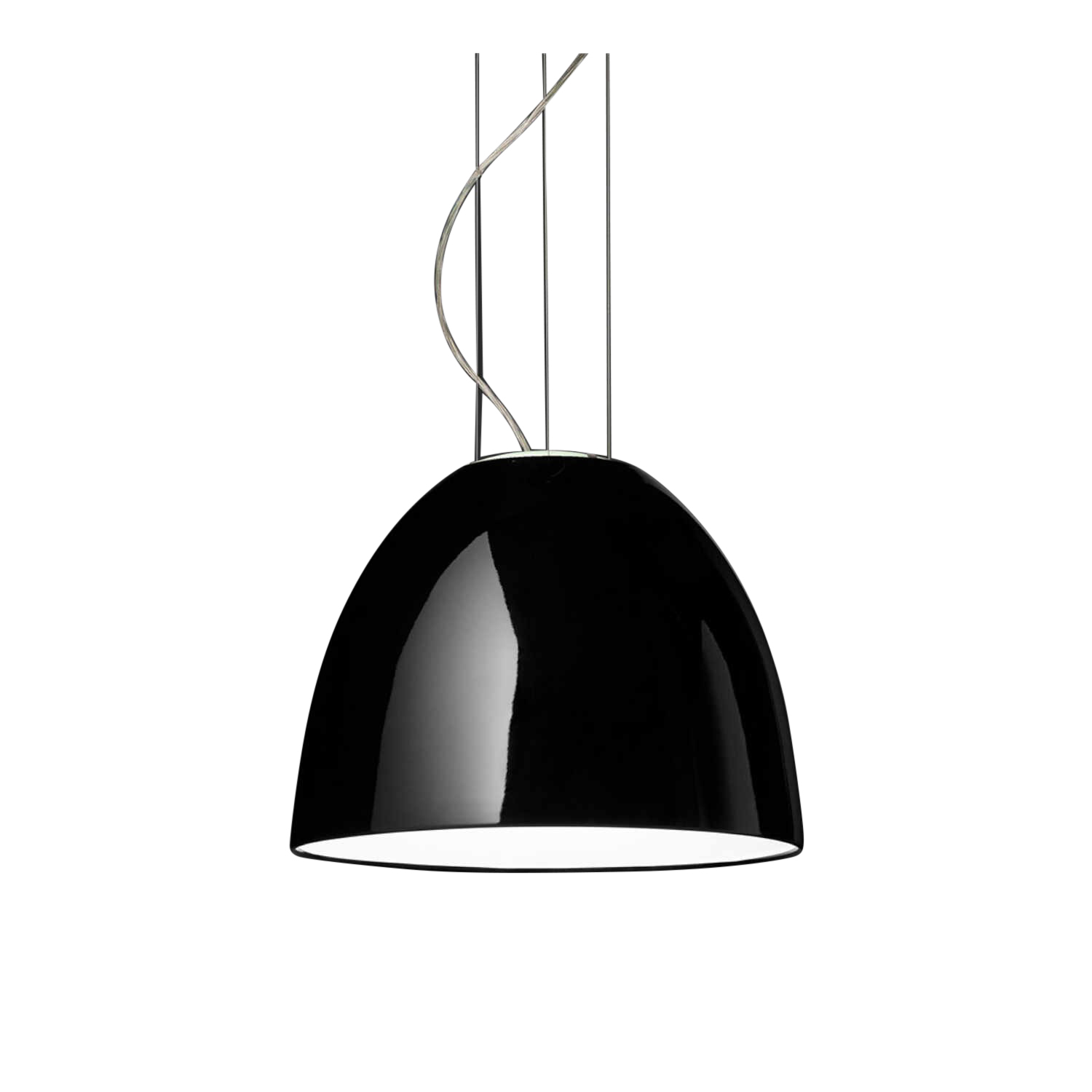 Nur Mini Gloss LED Pendelleuchte, Farbe schwarz glänzend von Artemide