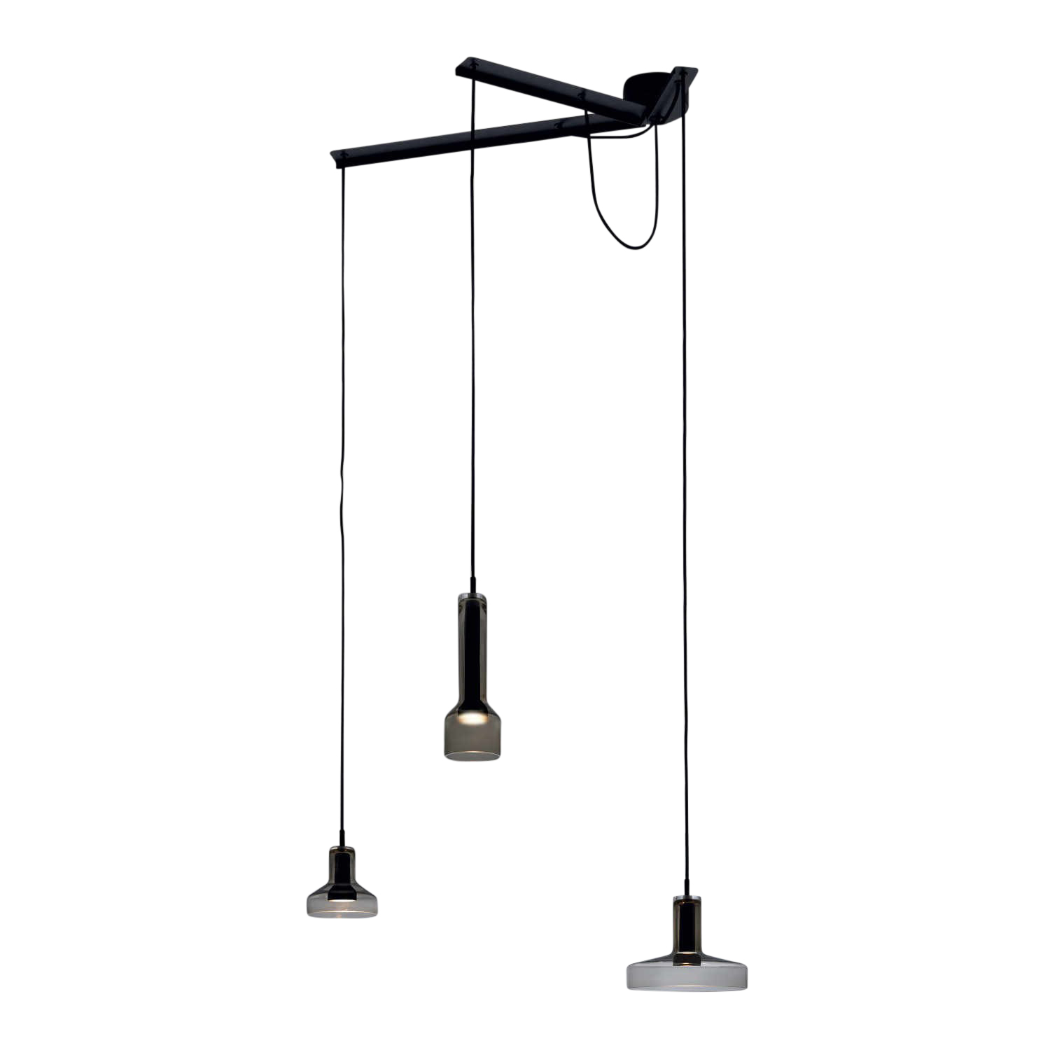 Stablight Pendelleuchte, Ausführung diffusor braun/struktur schwarz Stablight Pendelleuchte, Ausführung diffusor braun/struktur schwarz von Artemide