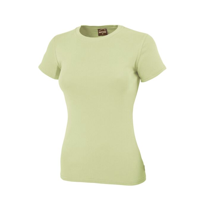 Angenehmes Rundhals Damen T-Shirt, kiwi, XXL von Artime