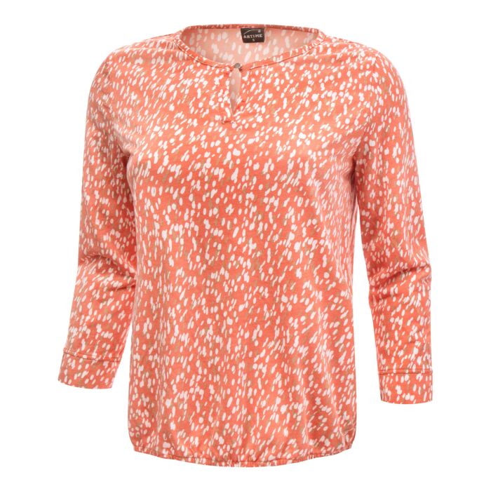 Bedruckte Bluse aus Polyester / Viscose, mandarine, XL von Artime
