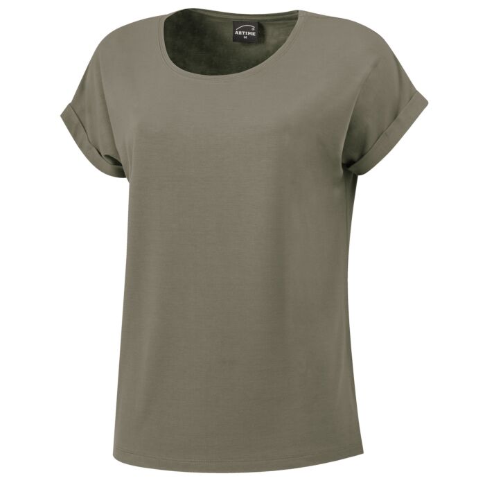 Damen T-Shirt uni, gelb, XXL von Artime