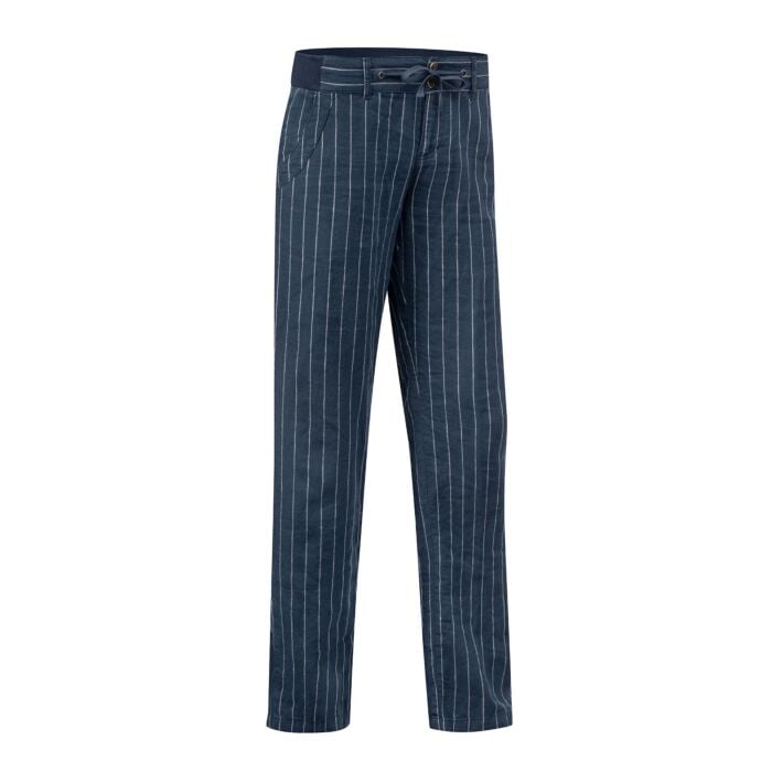 Gestreifte Leinen-Hose, navy, 42 von Artime