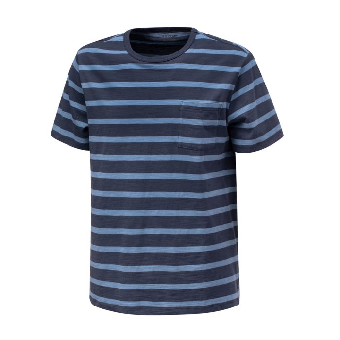 Gestreiftes Herren-T-Shirt aus Baumwolle, navy, XXL von Artime