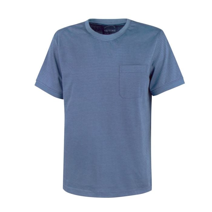 T-Shirt Herren gestreift, blau, Xxxl von Artime