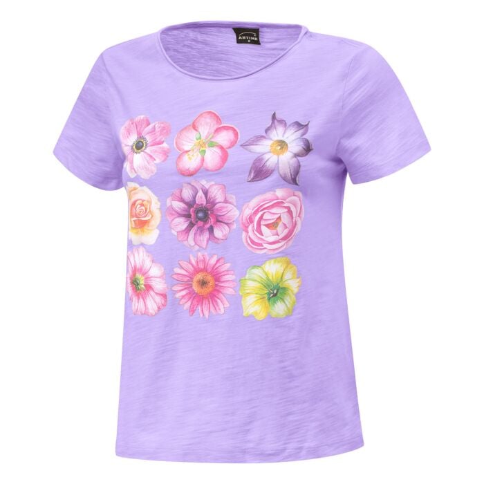 T-Shirt mit floralem Print, lila, XS von Artime