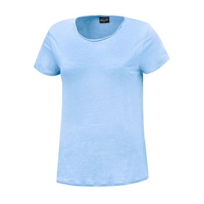 Unifarbenes Leinen T-Shirt, hellblau, XL von Artime