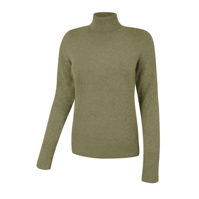 Basic Rollkragenpullover Damen uni, olive, XXL von Artime