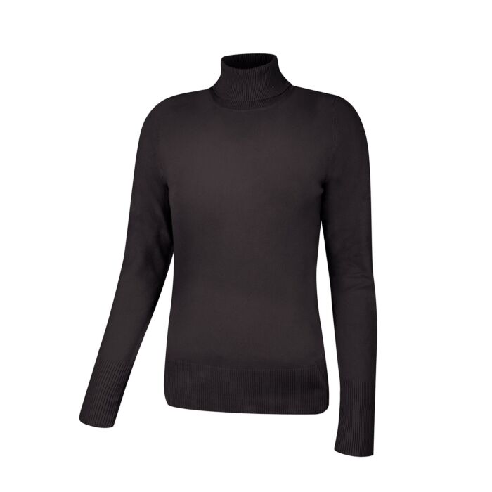 Basic Rollkragenpullover Damen uni, schwarz, XL von Artime