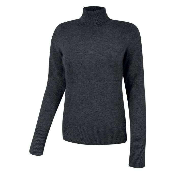 Basic Rollkragenpullover Damen uni, anthrazit, XXL von Artime