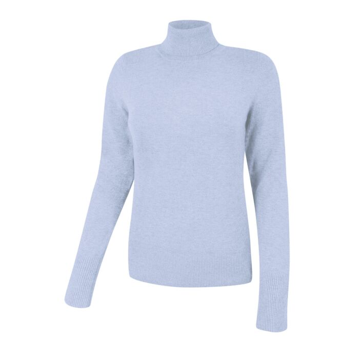 Basic Rollkragenpullover Damen uni, hellblau, XL von Artime