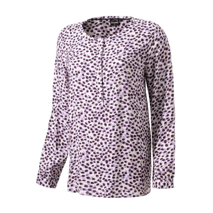 Bedruckte Artime Bluse mit Tupfen, violett, XL von Artime