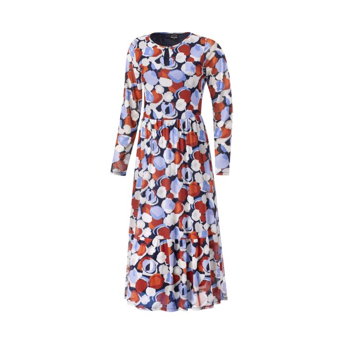 Bedrucktes Midi Kleid mit Rundhalsausschnitt von Artime