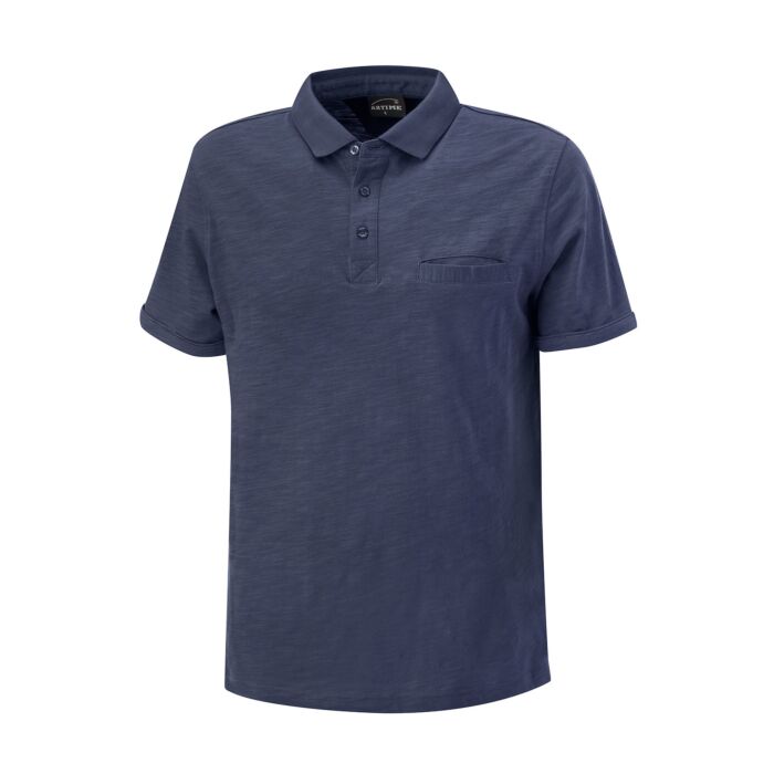 Bequemes Poloshirt mit Brusttasche für Herren, navy, XL von Artime